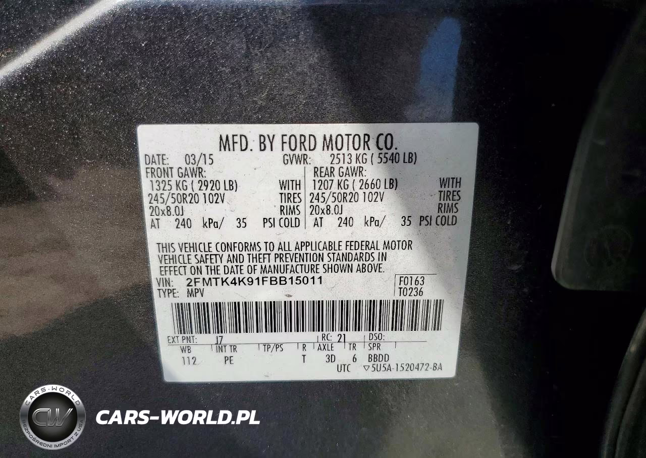 2015 Ford Edge Titanium VIN:2FMTK4K91FBB15011 - 13