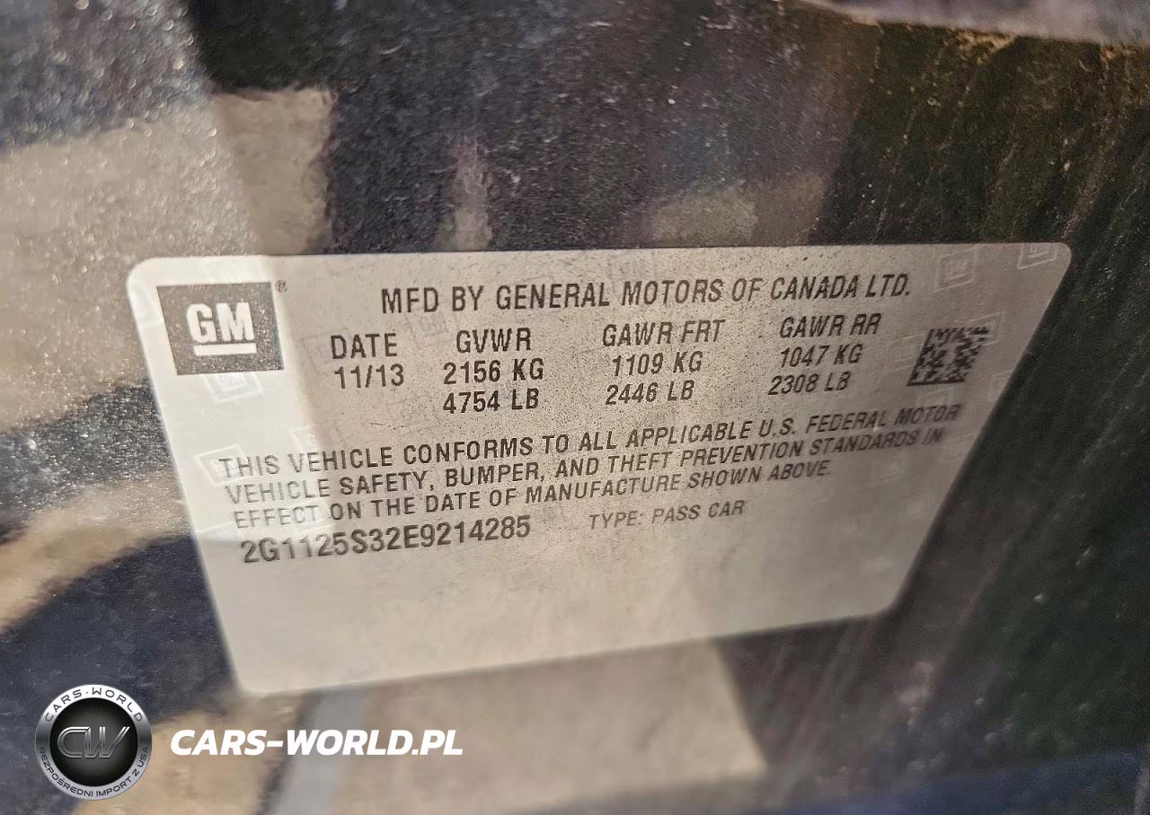 2014 Chevrolet Impala Lt VIN:2G1125S32E9214285 - 12