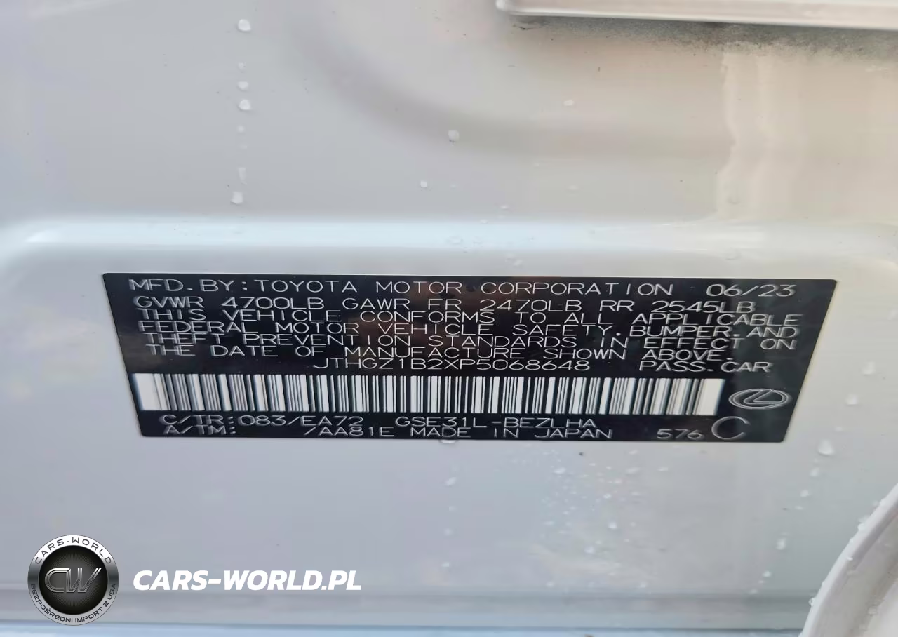 2023 Lexus Is 350 F Sport VIN:JTHGZ1B2XP5068648 - 12
