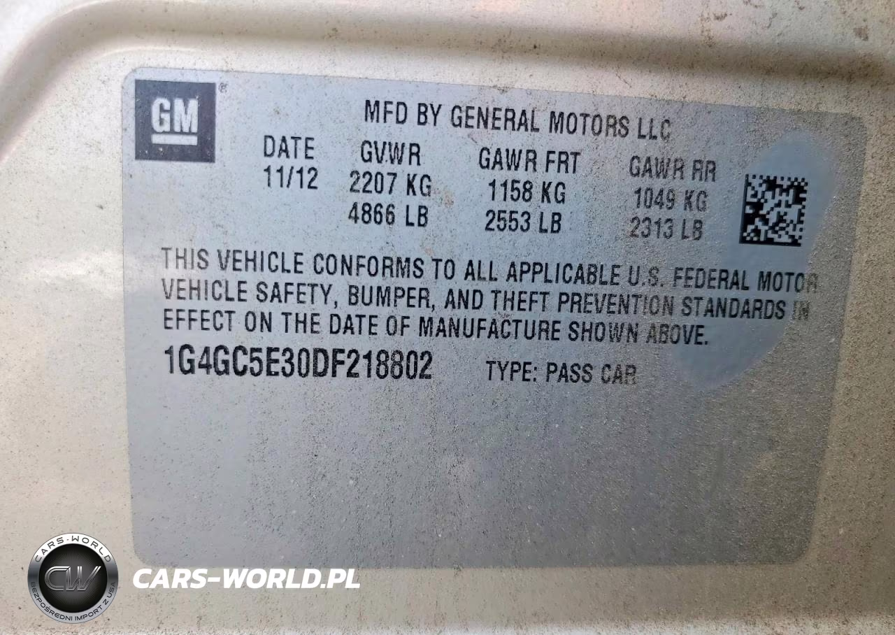 2013 Buick Lacrosse VIN:1G4GC5E30DF218802 - 12