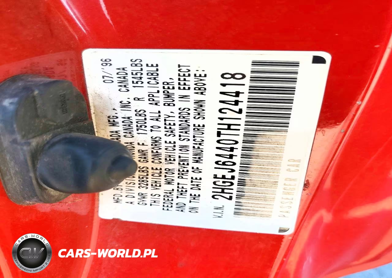 1996 Honda Civic Dx VIN:2HGEJ6440TH124418 - 12
