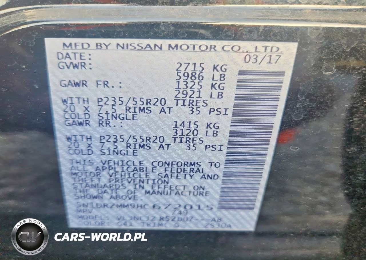2017 Nissan Pathfinder Platinum VIN:5N1DR2MM9HC672015 - 14