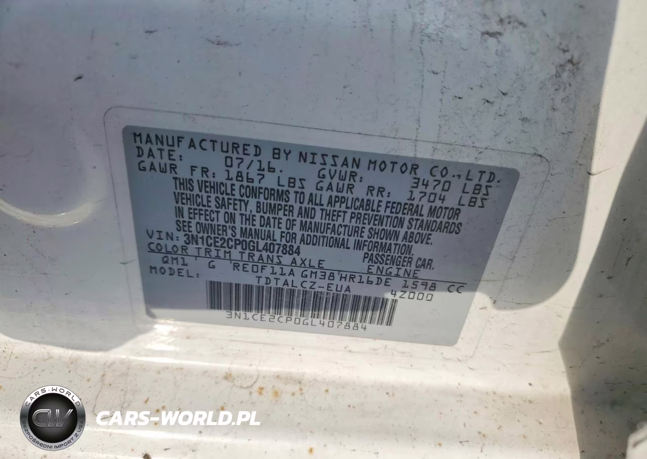 2016 Nissan Versa Note S Plus VIN:3N1CE2CP0GL407884 - 12