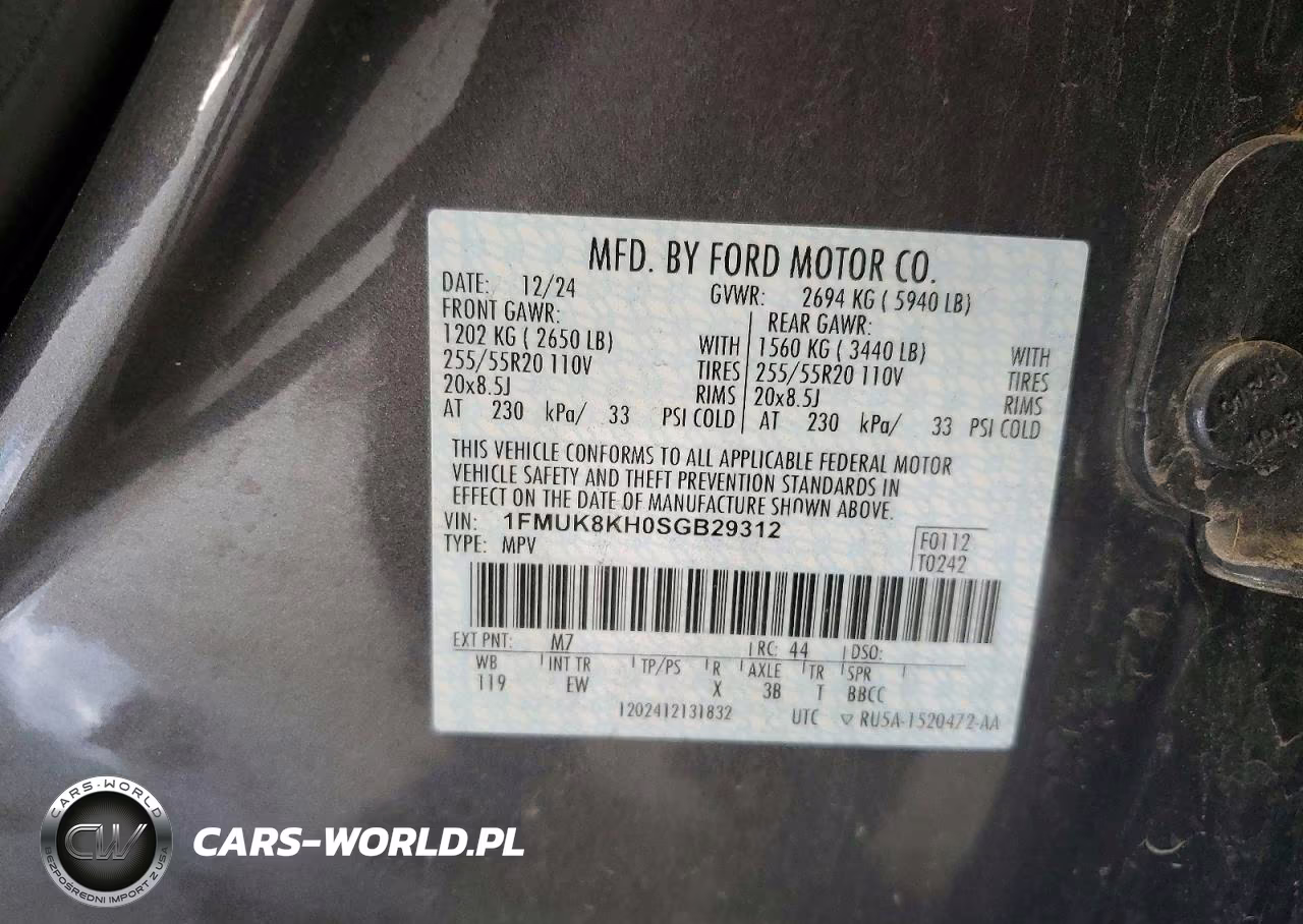 2025 Ford Explorer St-Line VIN:1FMUK8KH0SGB29312 - 14