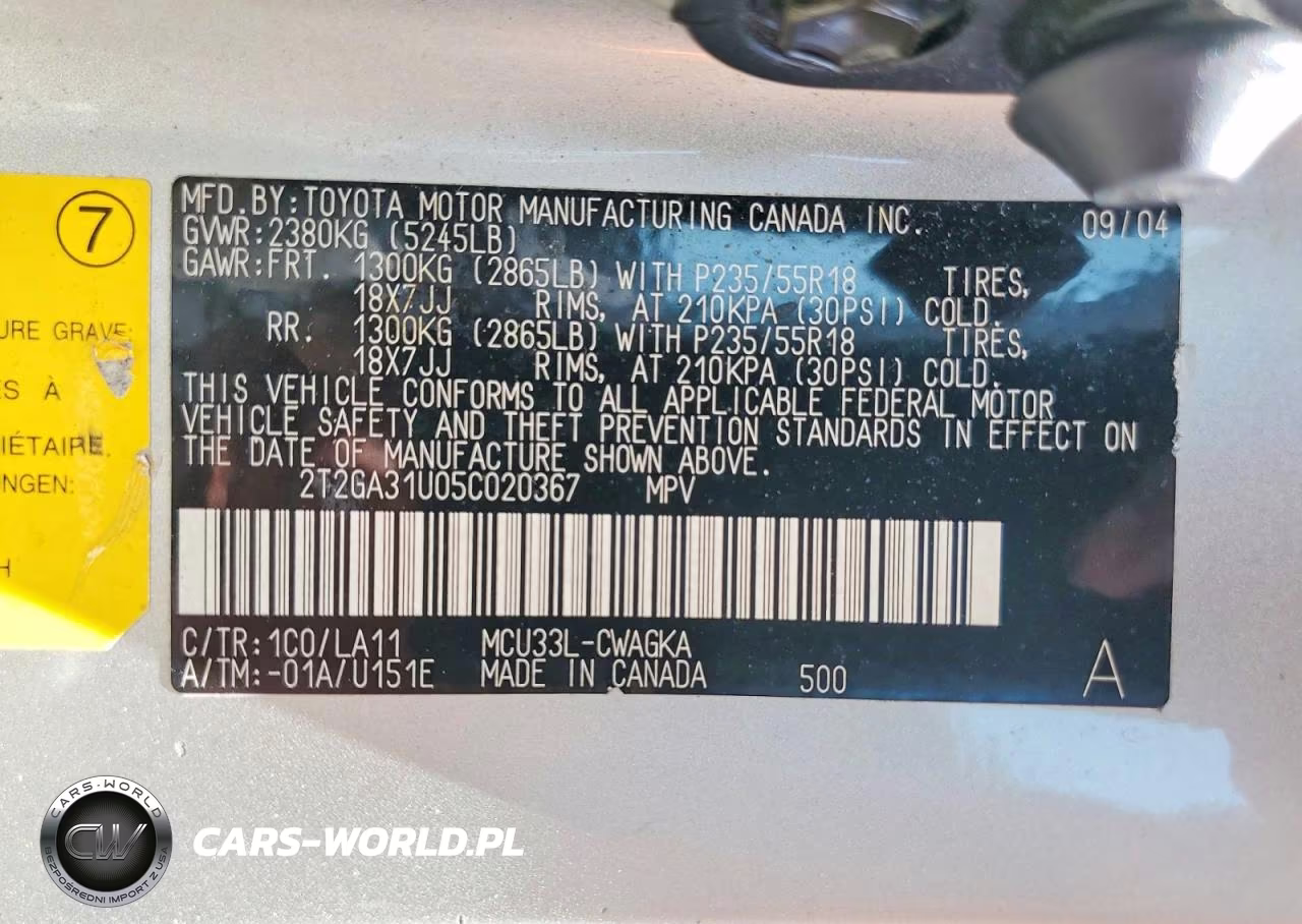 2005 Lexus Rx 330 VIN:2T2GA31U05C020367 - 13