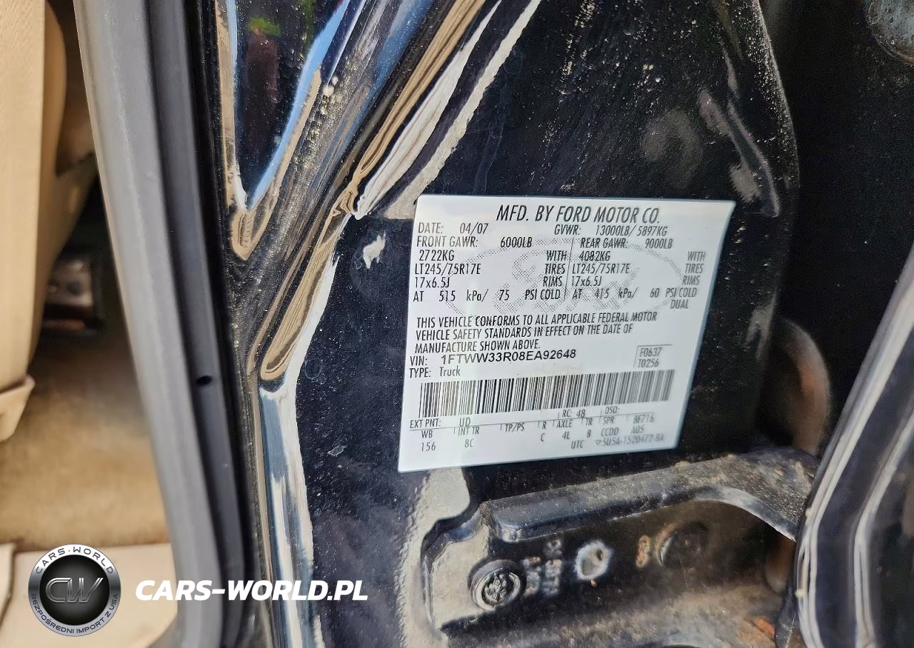 2008 Ford F350 Super Duty VIN:1FTWW33R08EA92648 - 12