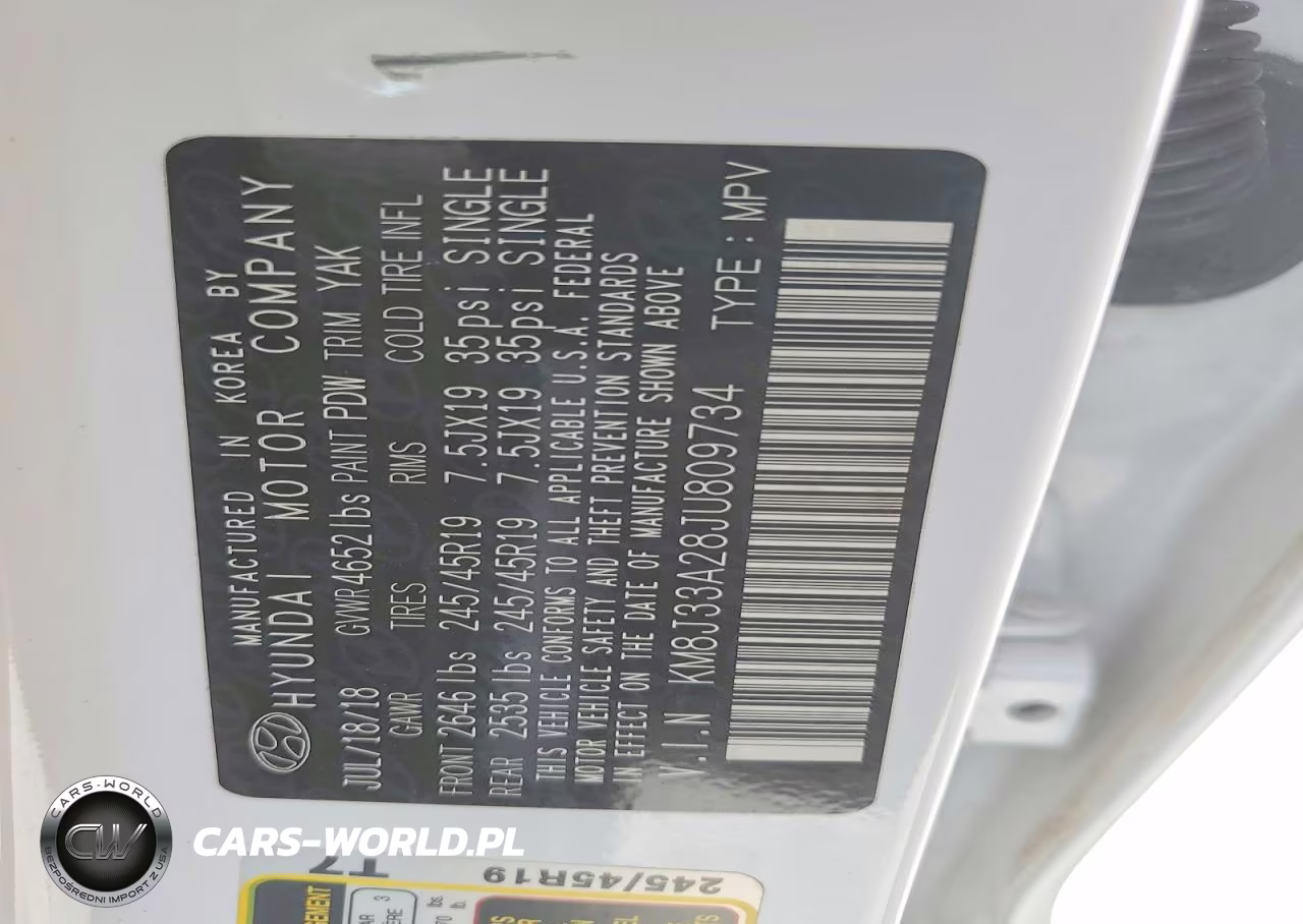 2018 Hyundai Tucson Value VIN:KM8J33A28JU809734 - 13