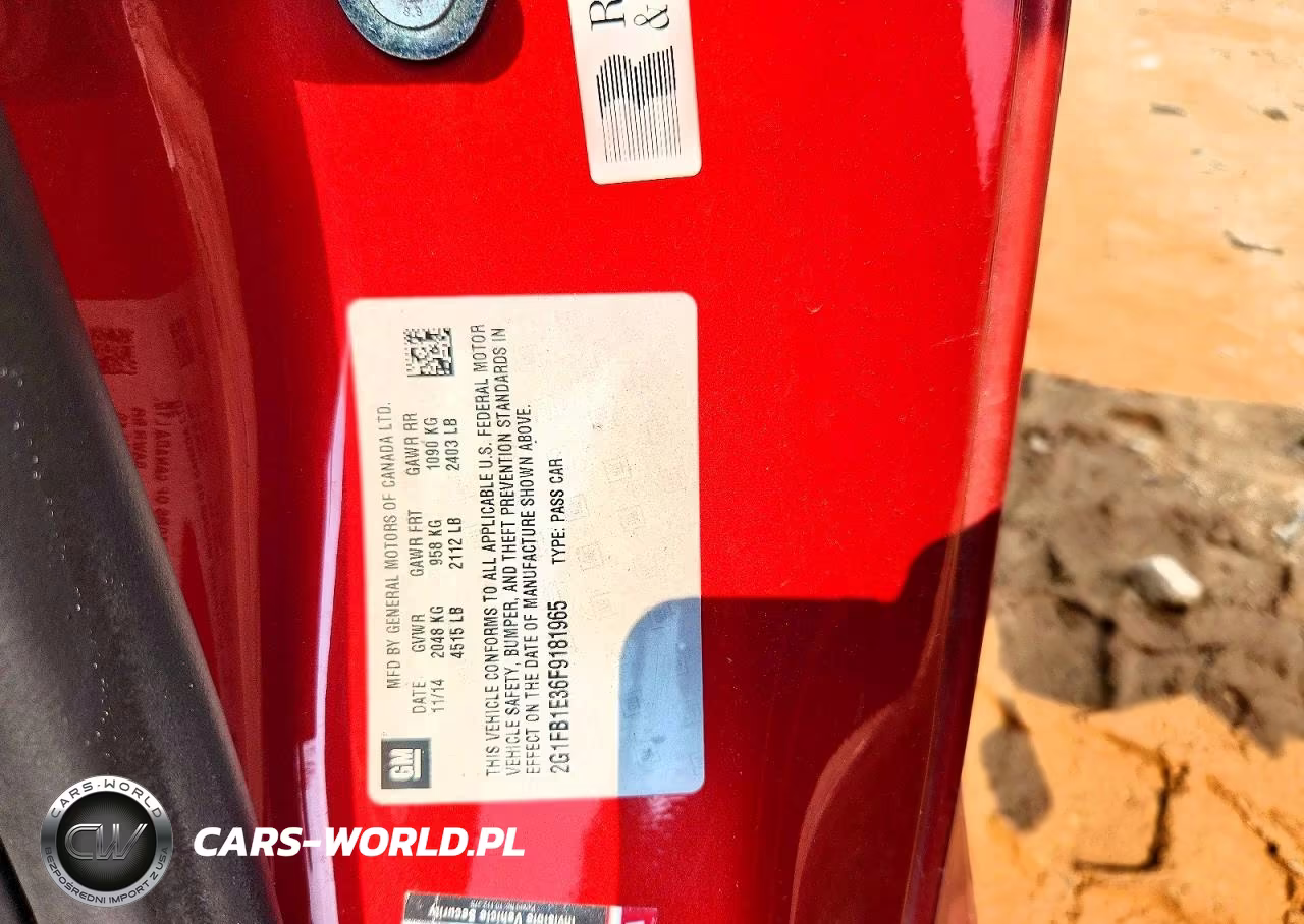 2015 Chevrolet Camaro Ls VIN:2G1FB1E36F9181965 - 12