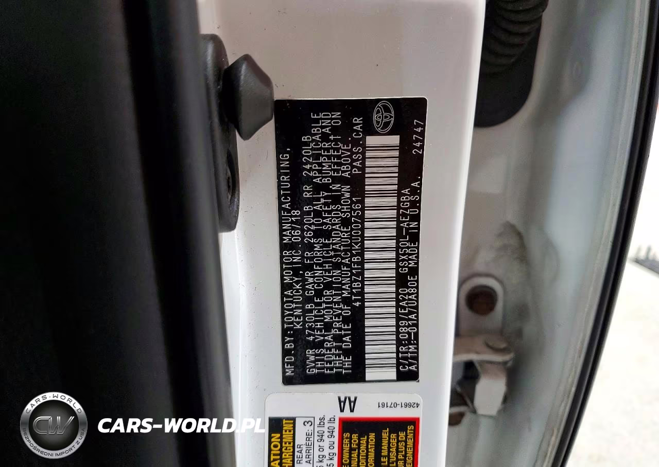 2019 Toyota Avalon Xle VIN:4T1BZ1FB1KU007561 - 13