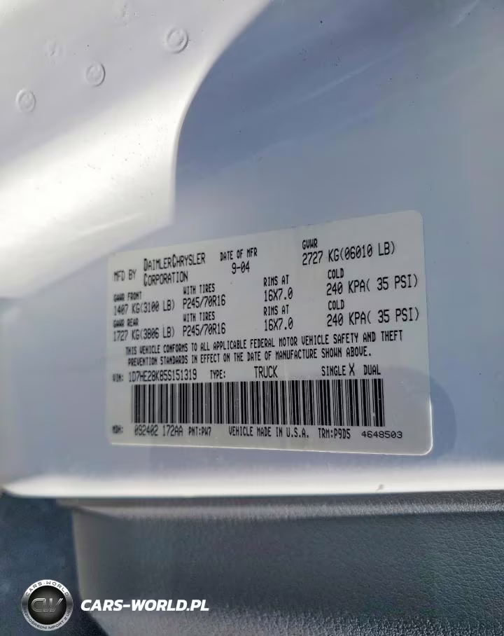 2005 Dodge Dakota Quad VIN:1D7HE28K85S151319 - 12