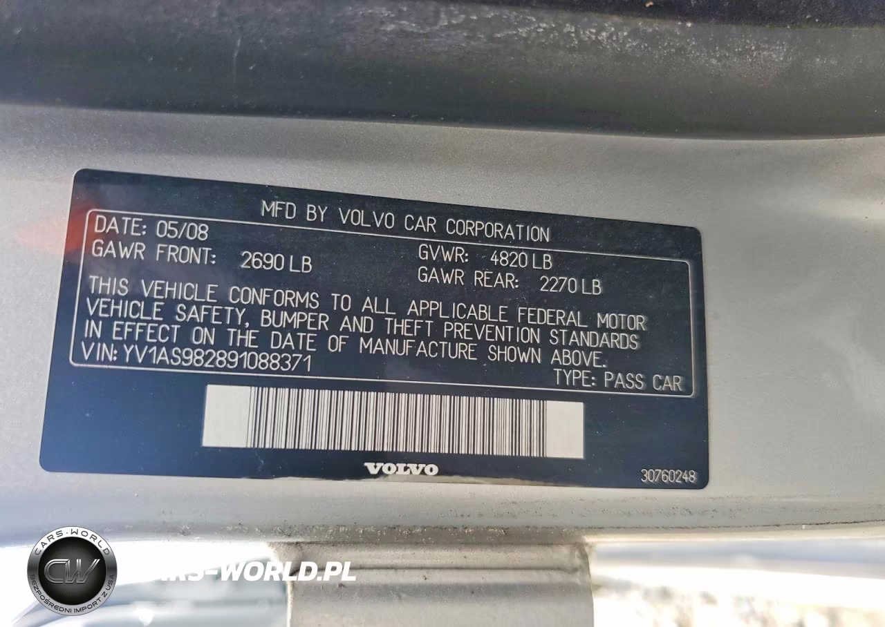 2009 Volvo S80 3.2 VIN:YV1AS982891088371 - 12