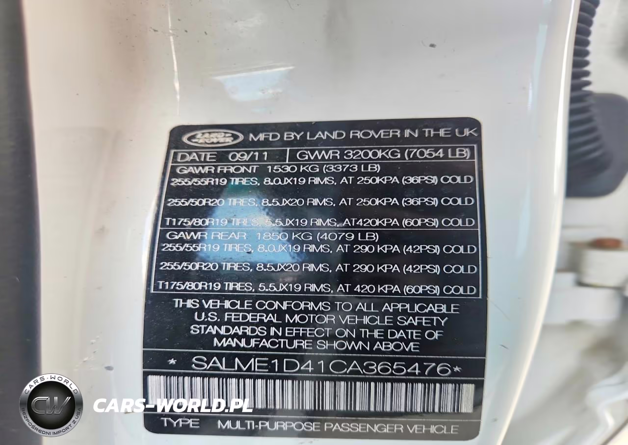 2012 Land Rover Range Rover Hse VIN:SALME1D41CA365476 - 13