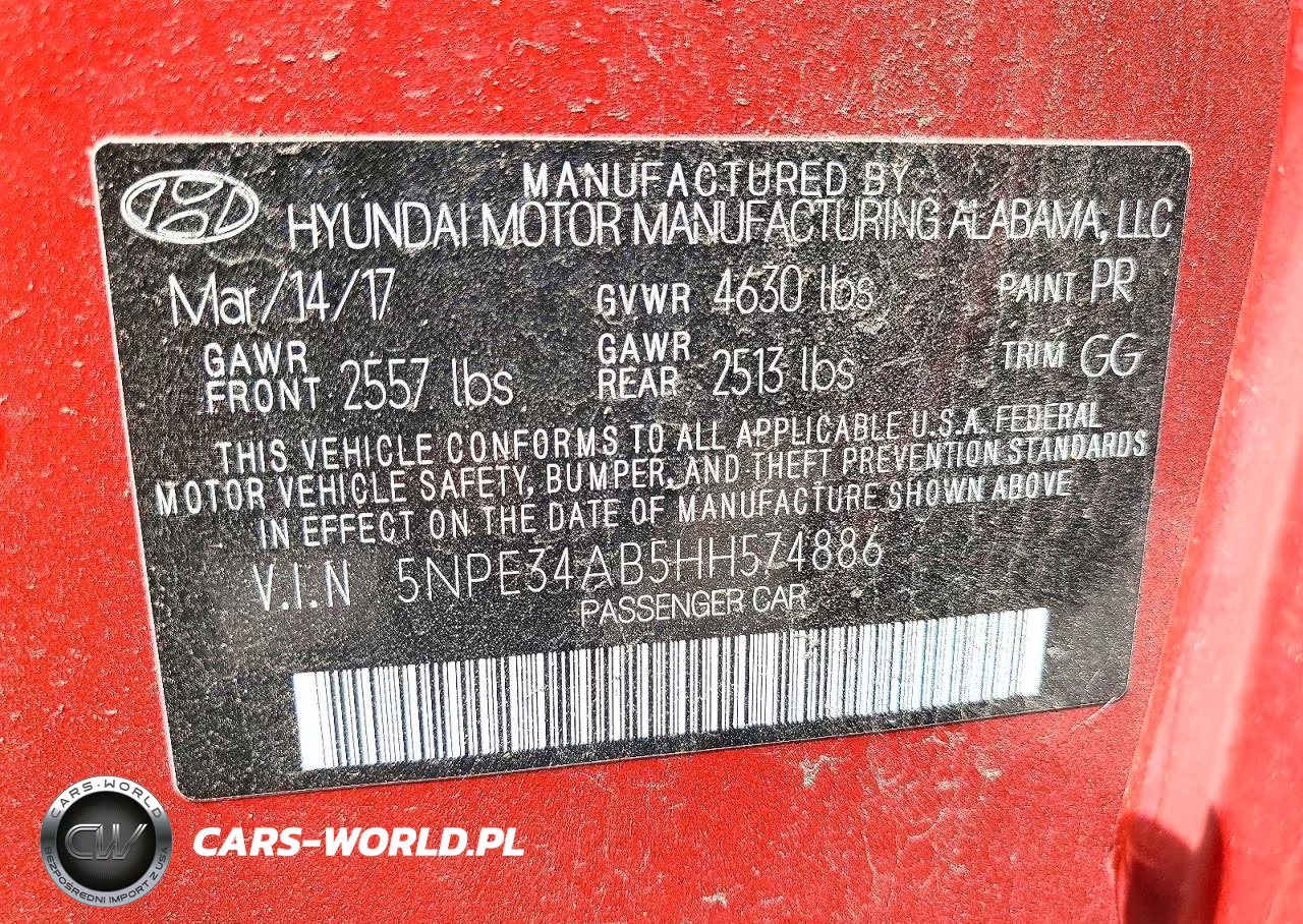2017 Hyundai Sonata Sport 2.0T VIN:5NPE34AB5HH574886 - 12