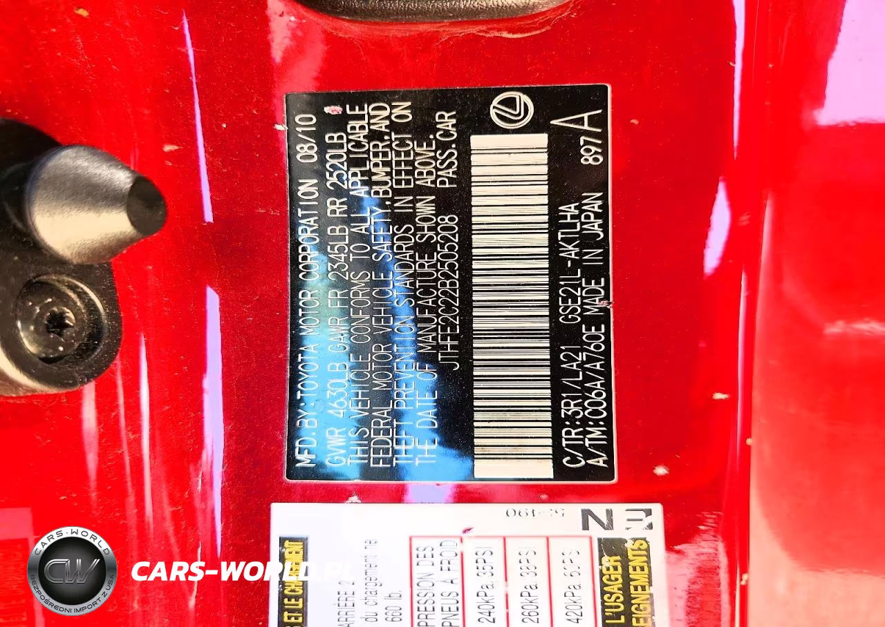 2011 Lexus Is 350 VIN:JTHFE2C22B2505208 - 12