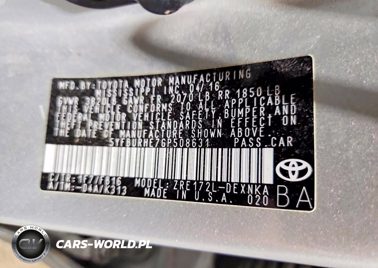2016 Toyota Corolla Le VIN:5YFBURHE7GP508631 - 12