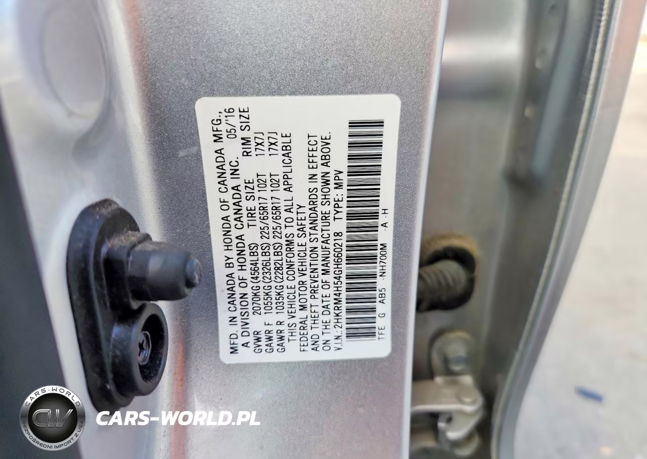 2016 Honda Cr-V VIN:2HKRM4H54GH660218 - 14