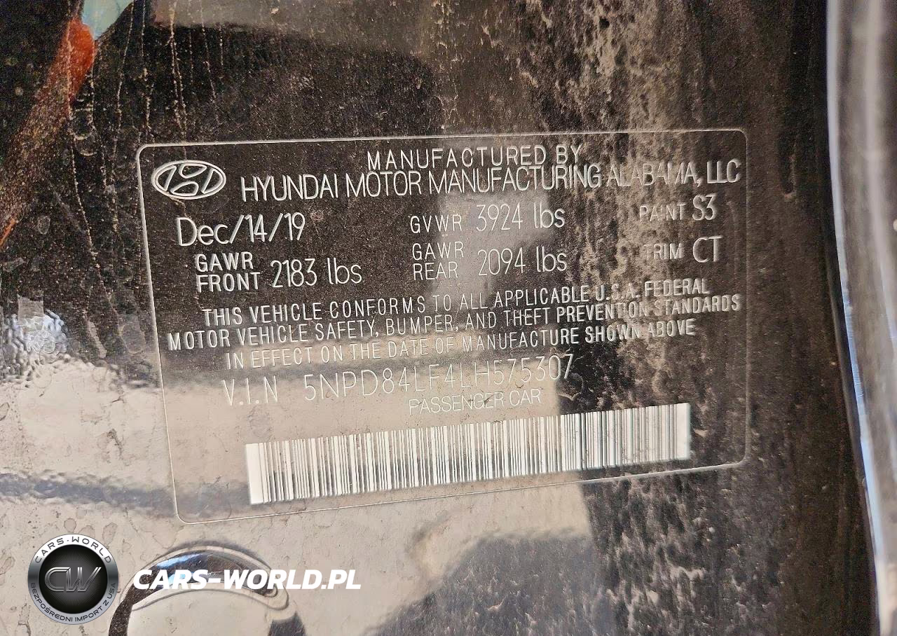 2020 Hyundai Elantra Limited VIN:5NPD84LF4LH575307 - 12