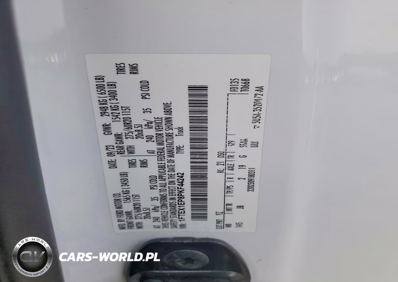2023 Ford F150 Super Cab VIN:1FTEX1EP8PKF44242 - 12