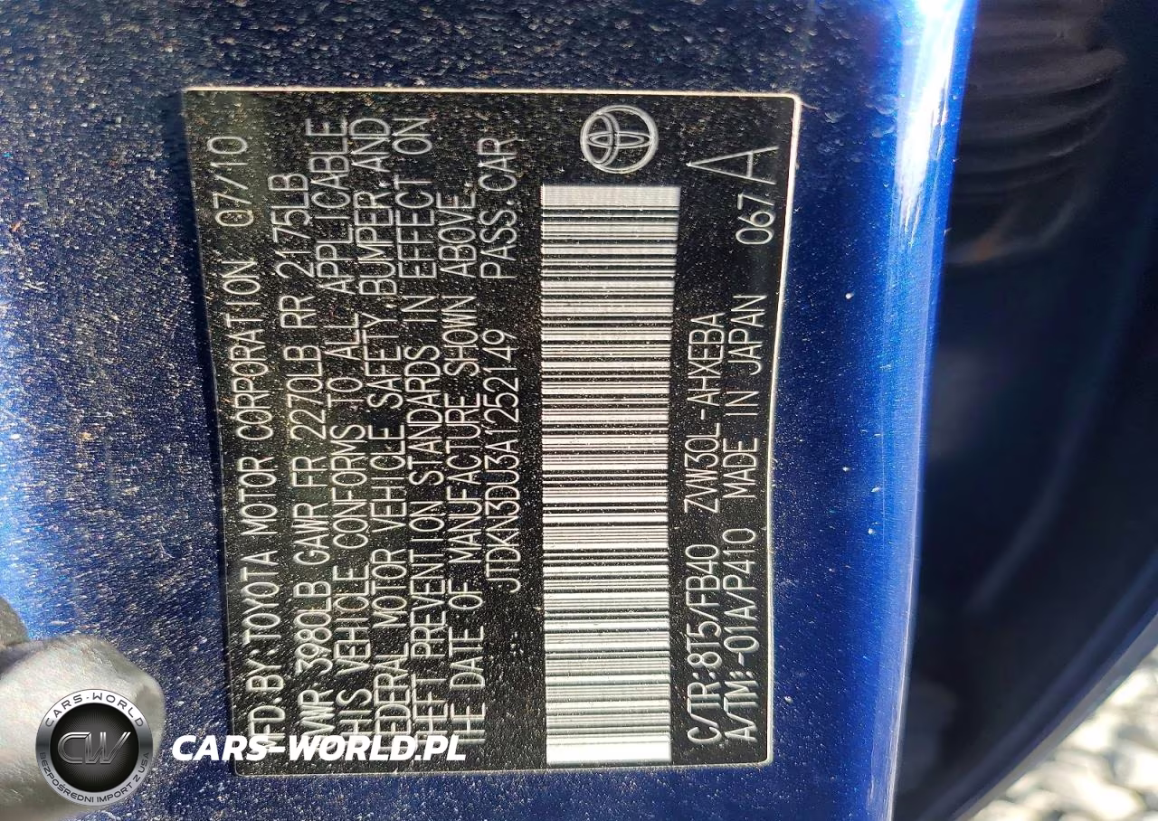 2010 Toyota Prius VIN:JTDKN3DU3A1252149 - 12