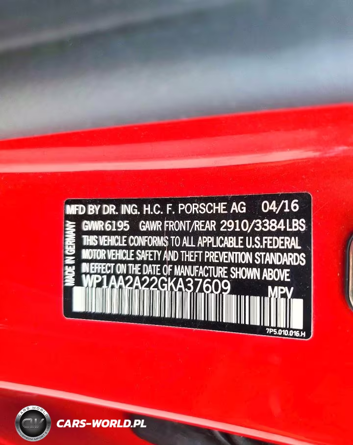 2016 Porsche Cayenne VIN:WP1AA2A22GKA37609 - 13