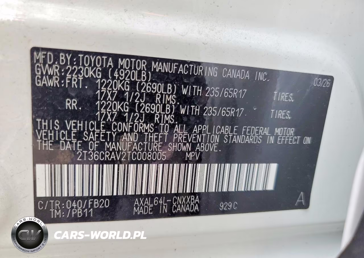 2026 Toyota Rav4 Le VIN:2T36CRAV2TC008005 - 13