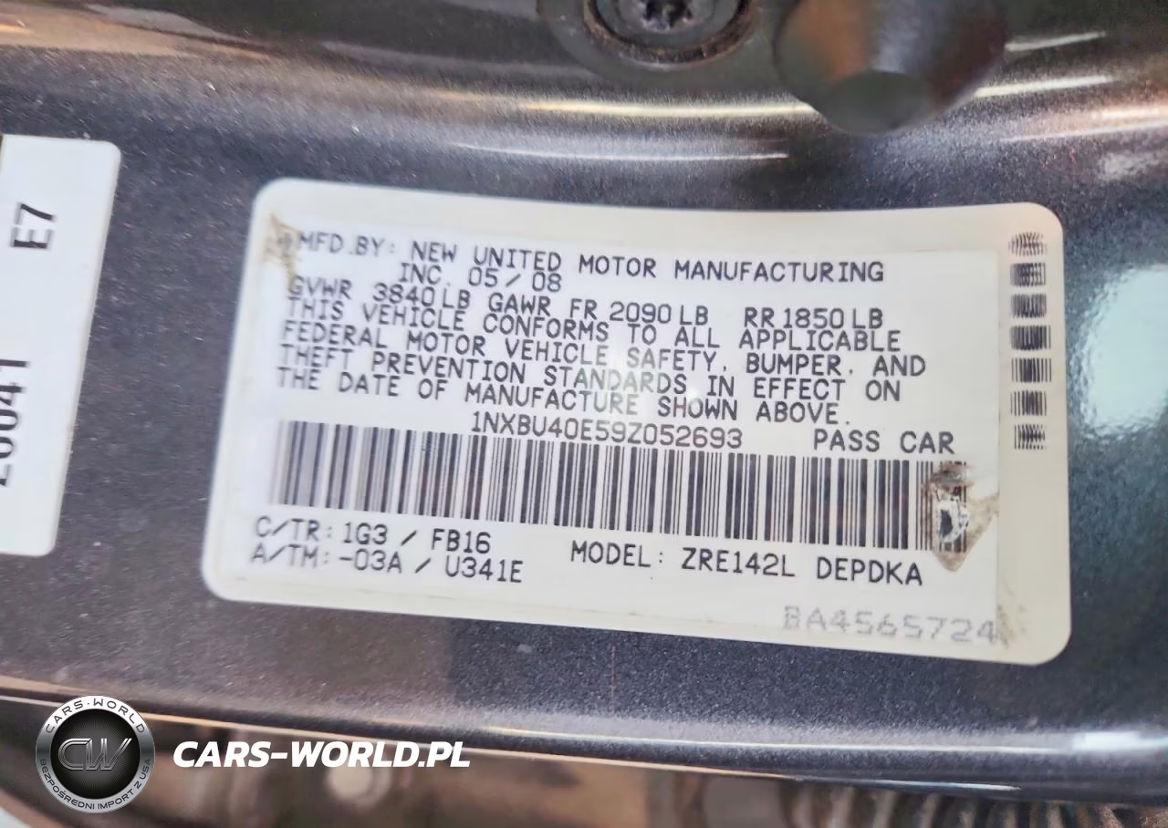 2009 Toyota Corolla Le VIN:1NXBU40E59Z052693 - 12