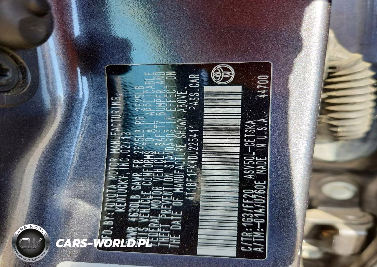 2013 Toyota Camry Se VIN:4T1BF1FK4DU225411 - 12