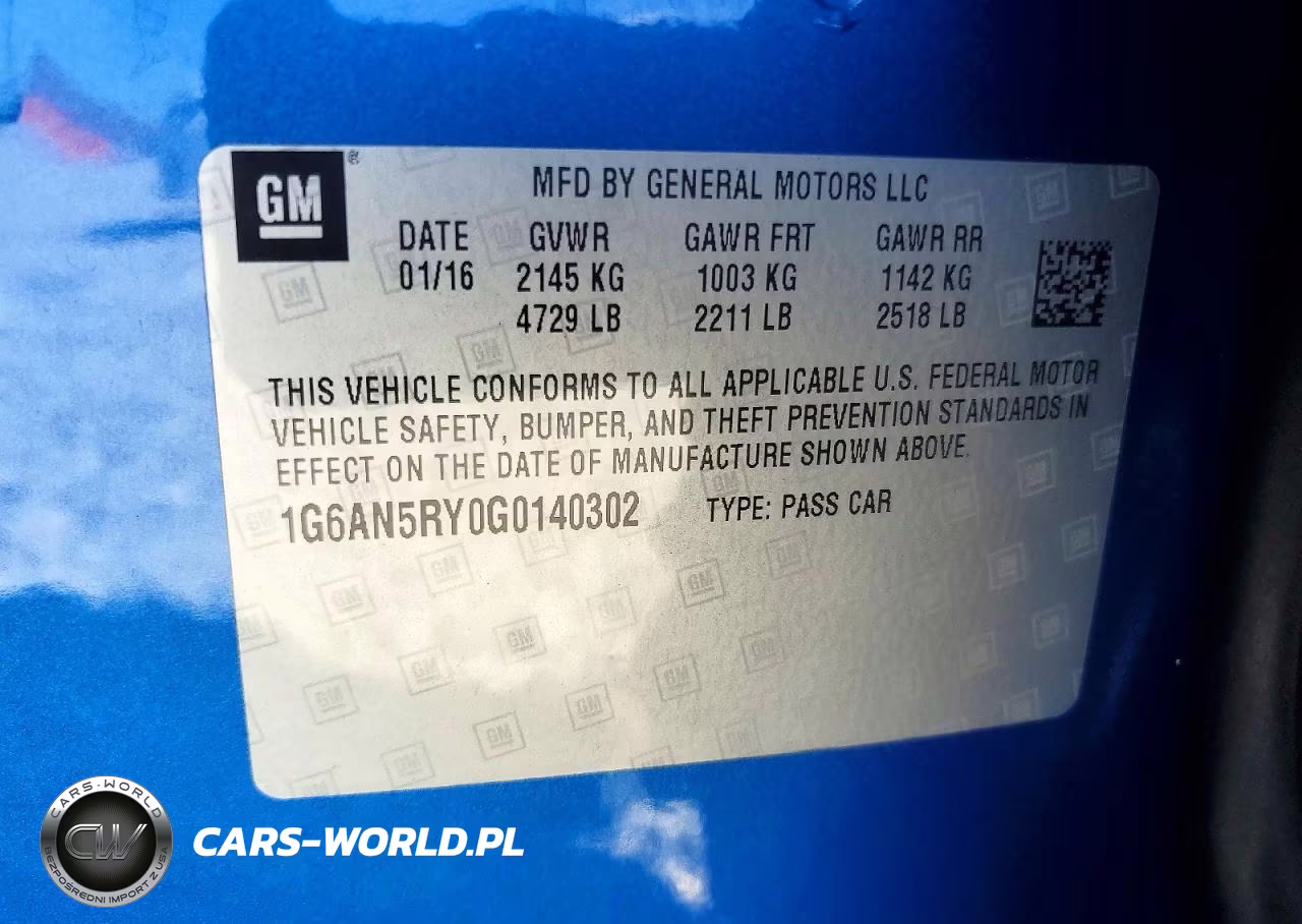 2016 Cadillac Ats-V VIN:1G6AN5RY0G0140302 - 12