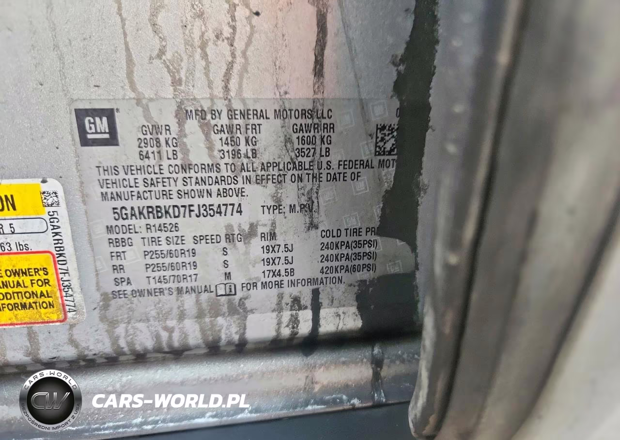 2015 Buick Enclave VIN:5GAKRBKD7FJ354774 - 13