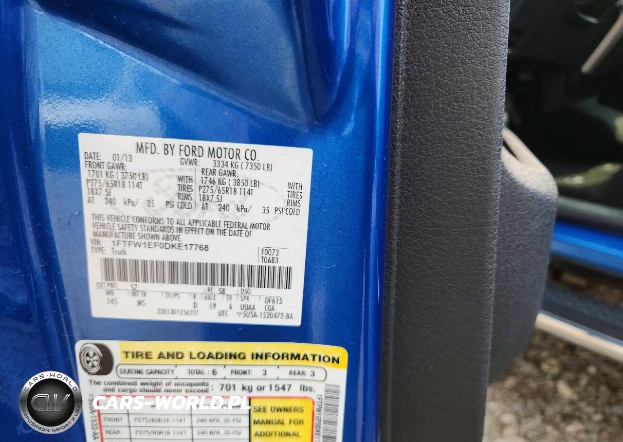2013 Ford F150 Supercrew VIN:1FTFW1EF0DKE17768 - 12
