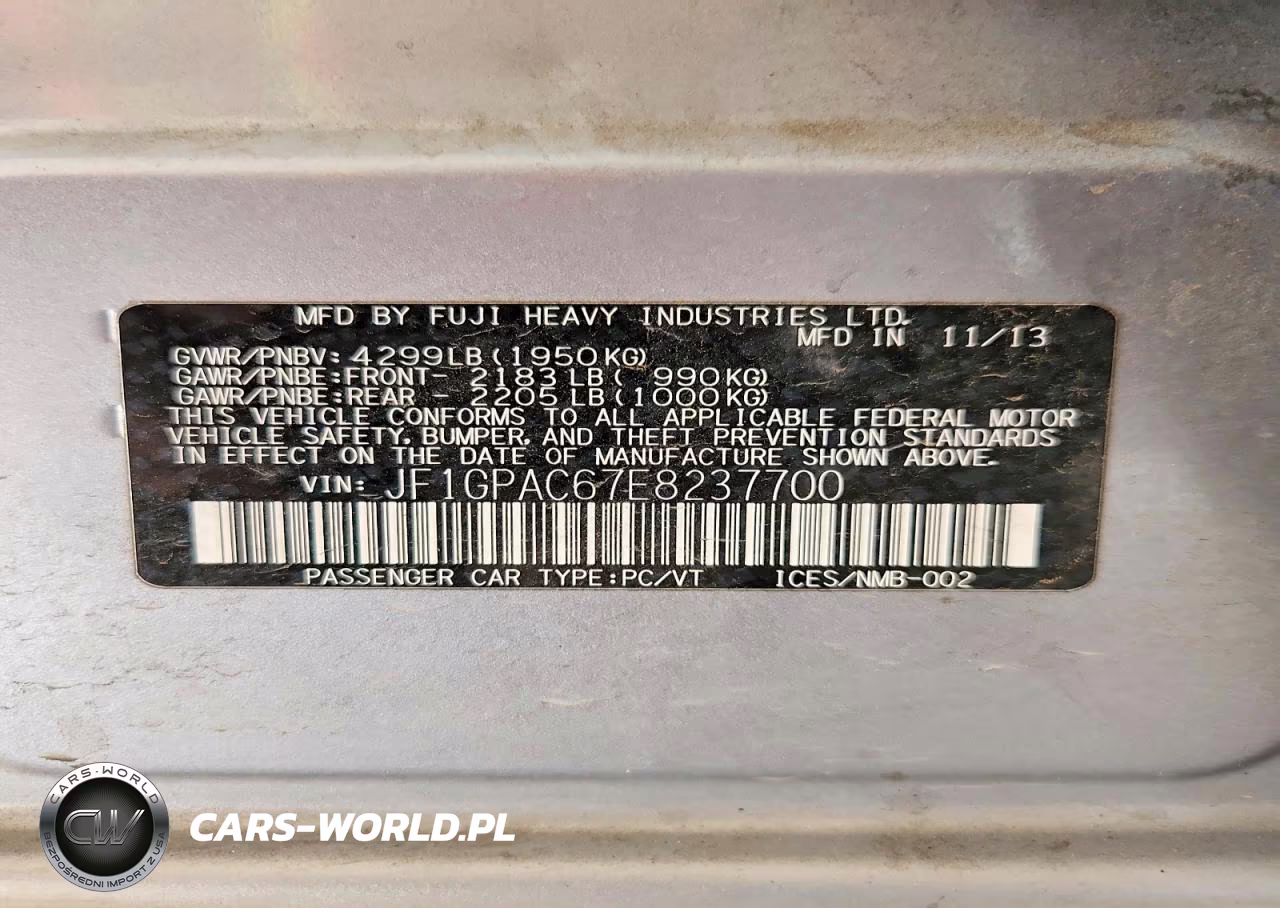 2014 Subaru Impreza Premium VIN:JF1GPAC67E8237700 - 12