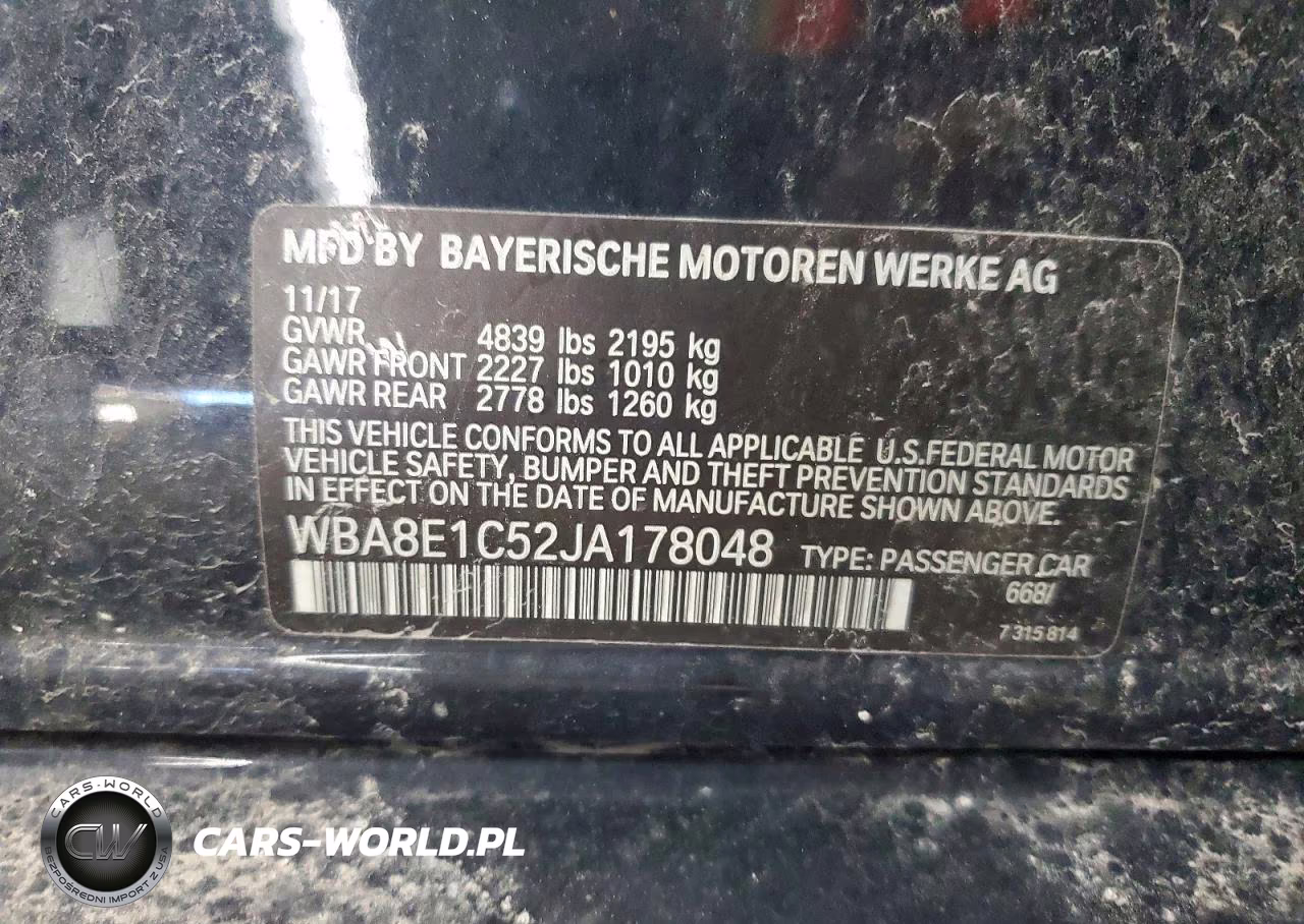 2018 BMW 330E VIN:WBA8E1C52JA178048 - 12