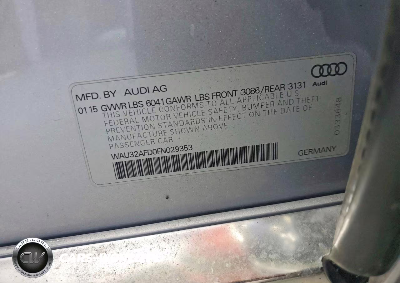 2015 Audi A8 L Quattro VIN:WAU32AFD0FN029353 - 14