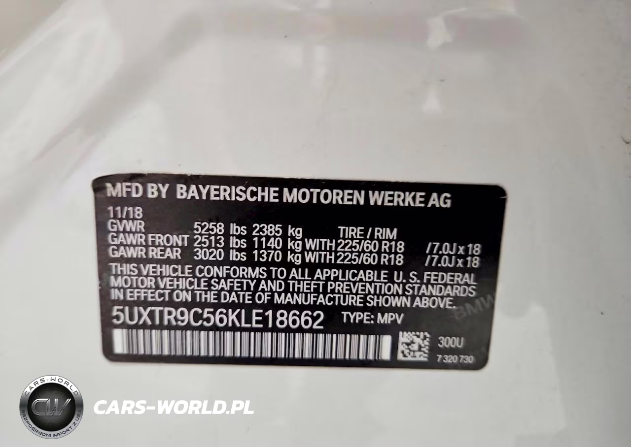 2019 BMW X3 xDrive30I VIN:5UXTR9C56KLE18662 - 13