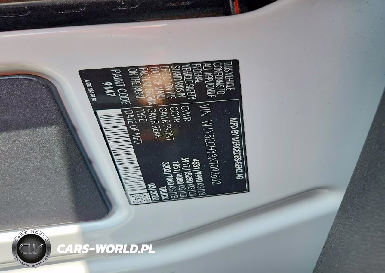 2022 Mercedes-Benz Sprinter 3500 Delivery Van VIN:W1Y5ECHY3NT092662 - 13