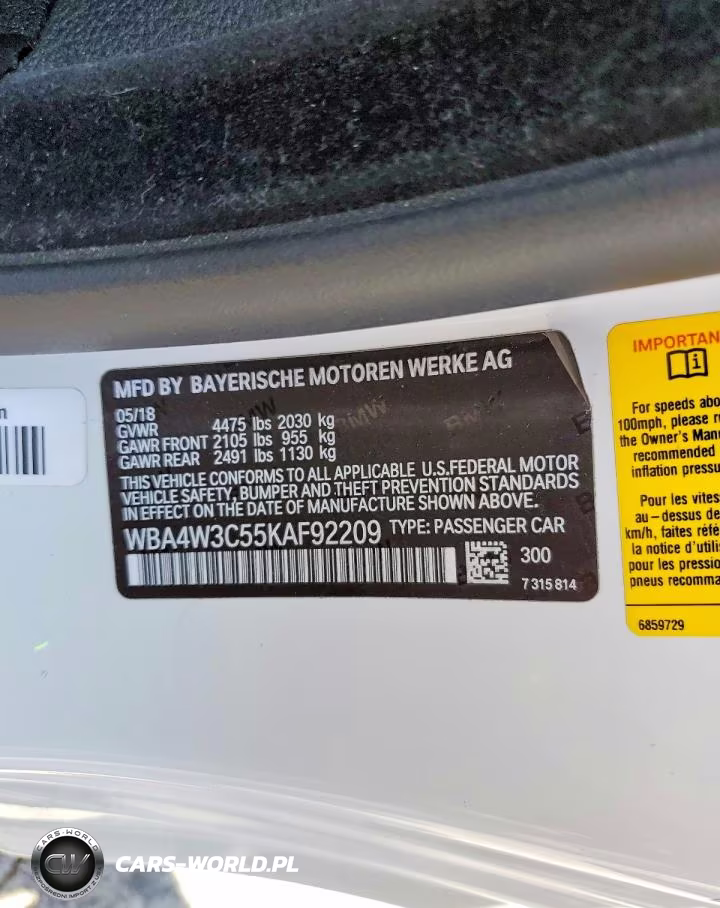 2019 BMW 430I VIN:WBA4W3C55KAF92209 - 12