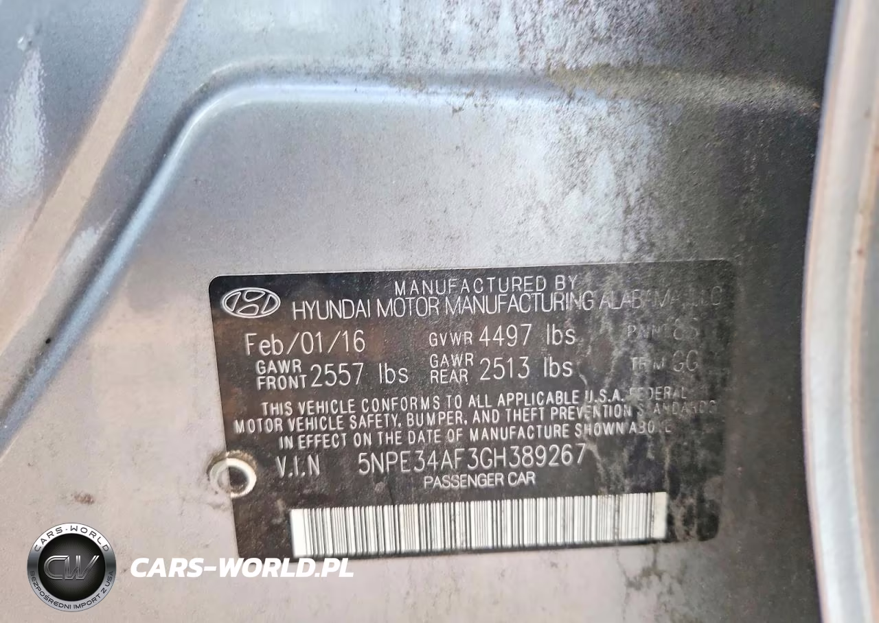 2016 Hyundai Sonata Sport VIN:5NPE34AF3GH389267 - 12
