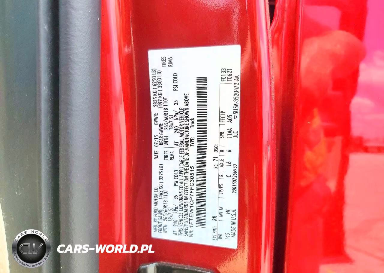 2015 Ford F150 Supercrew VIN:1FTEW1CP7FFC30515 - 12