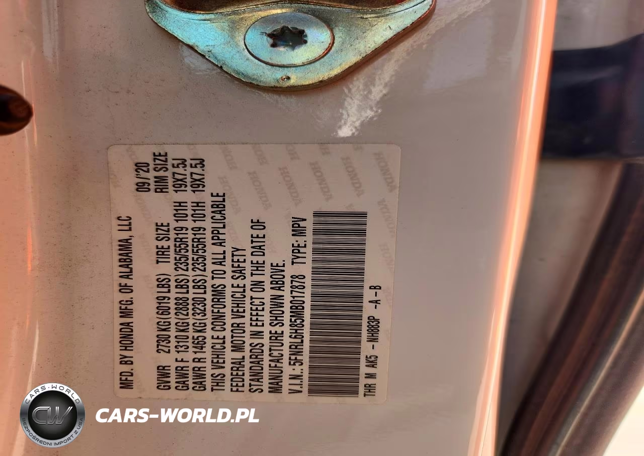 2021 Honda Odyssey Touring VIN:5FNRL6H85MB017878 - 13