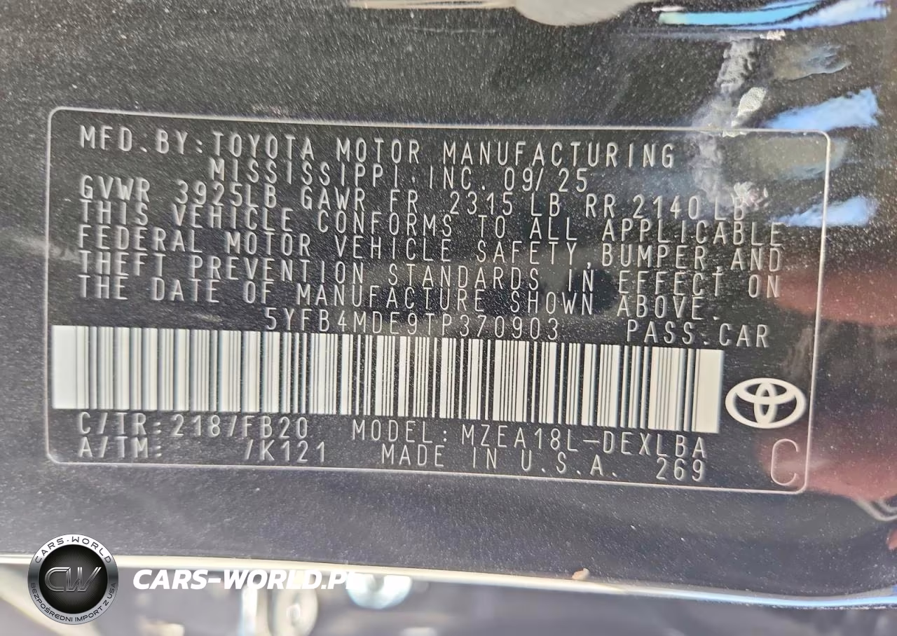 2026 Toyota Corolla Le VIN:5YFB4MDE9TP370903 - 13