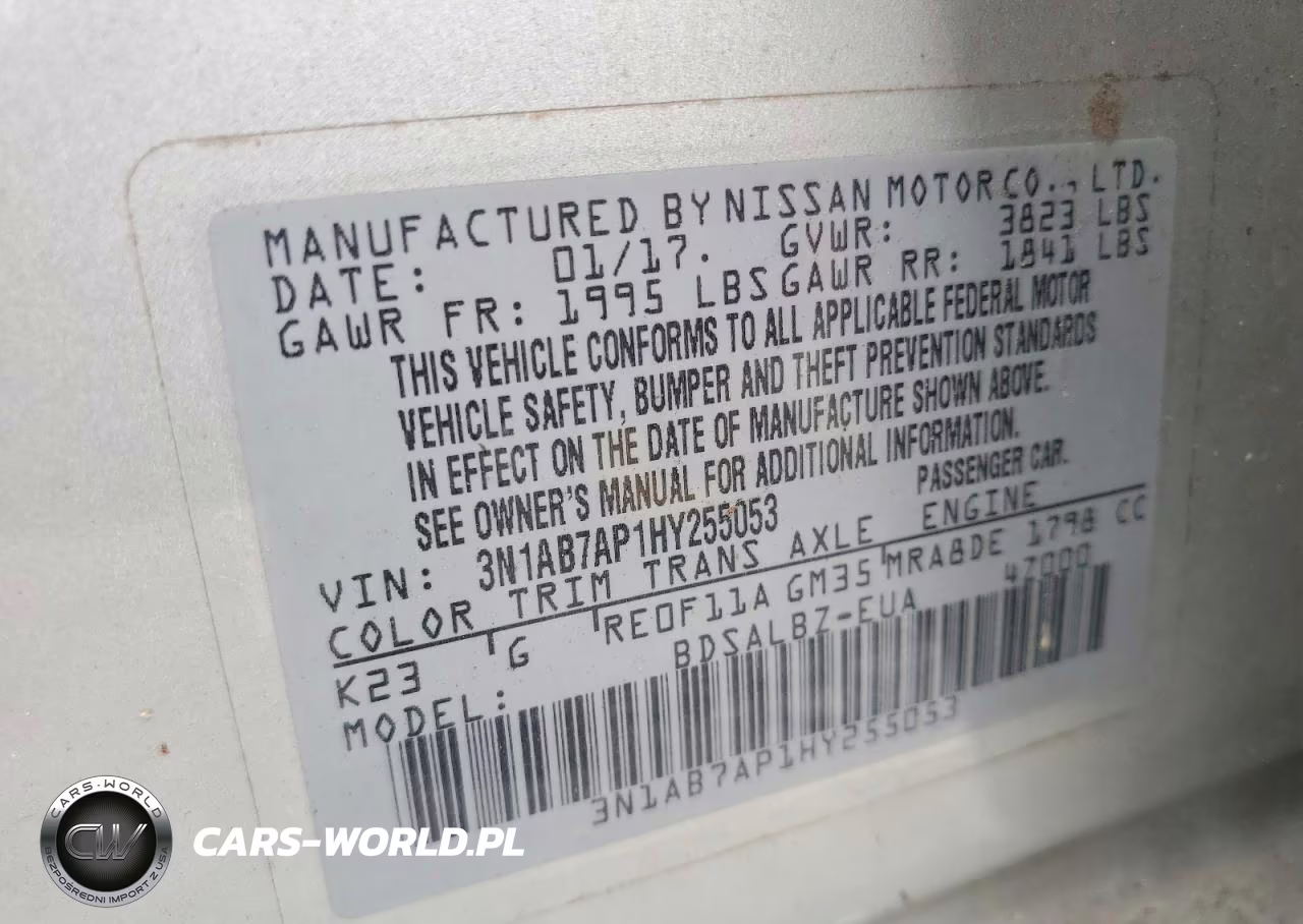 2017 Nissan Sentra S VIN:3N1AB7AP1HY255053 - 12