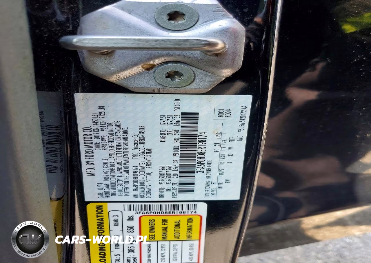 2014 Ford Fusion Se VIN:3FA6P0HD8ER198174 - 12