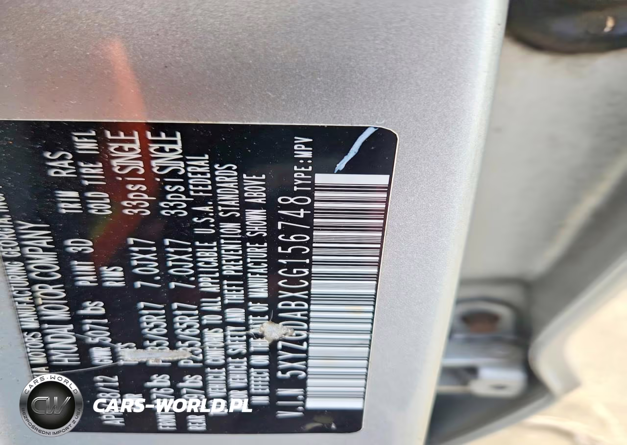 2012 Hyundai Santa Fe VIN:5XYZGDABXCG156748 - 13