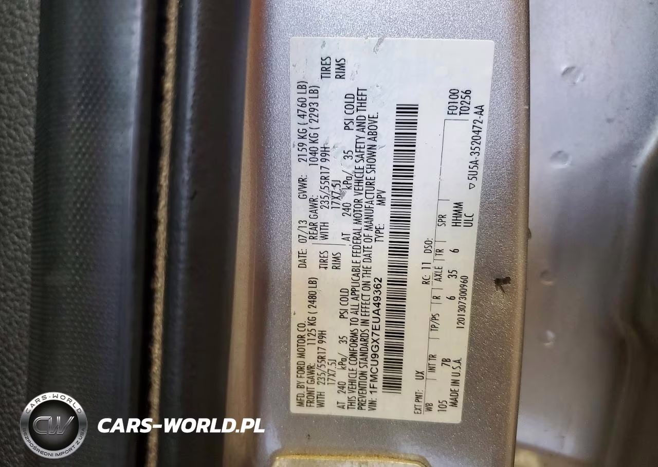 2014 Ford Escape Se VIN:1FMCU9GX7EUA49362 - 13