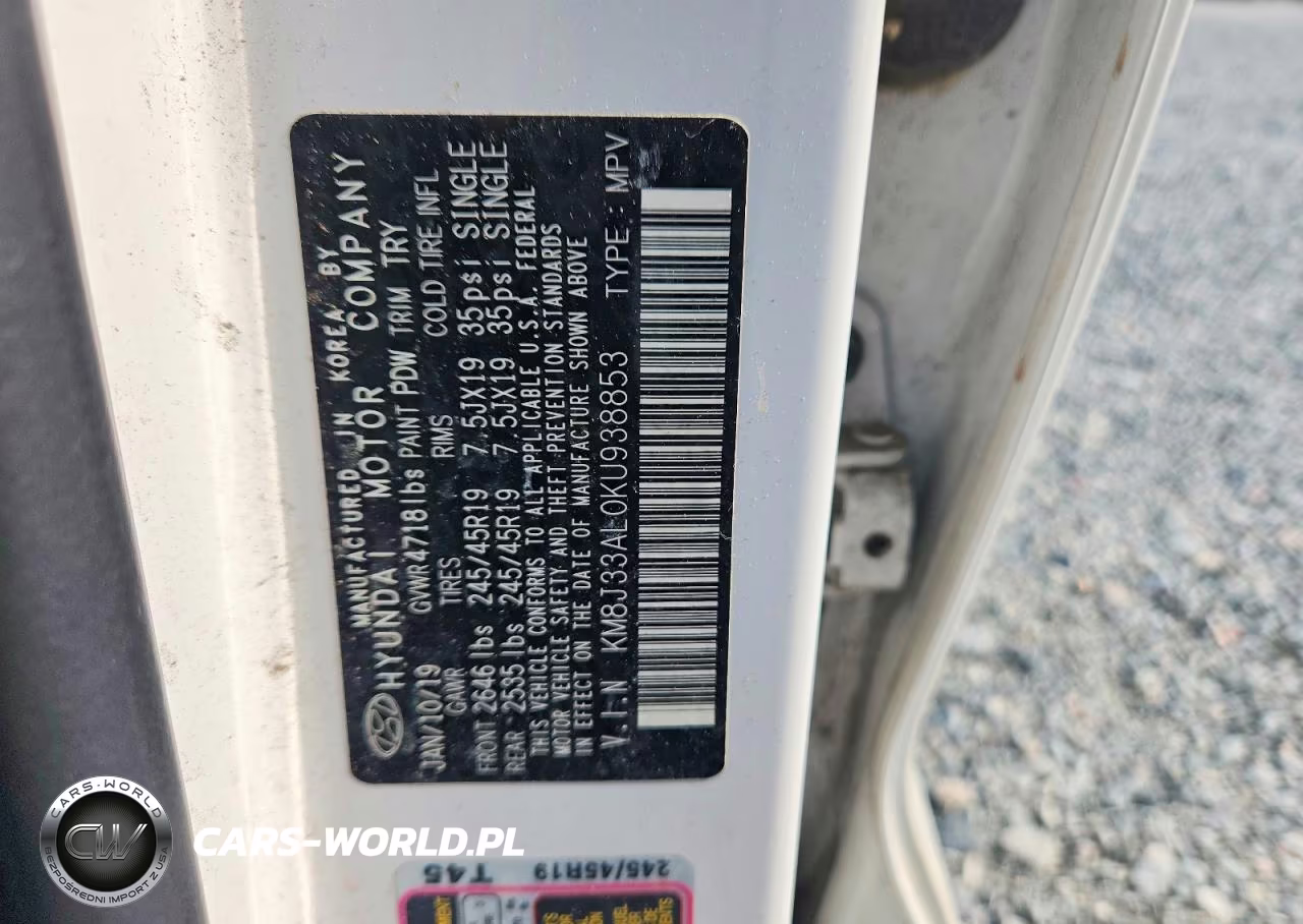 2019 Hyundai Tucson VIN:KM8J33AL0KU938853 - 14