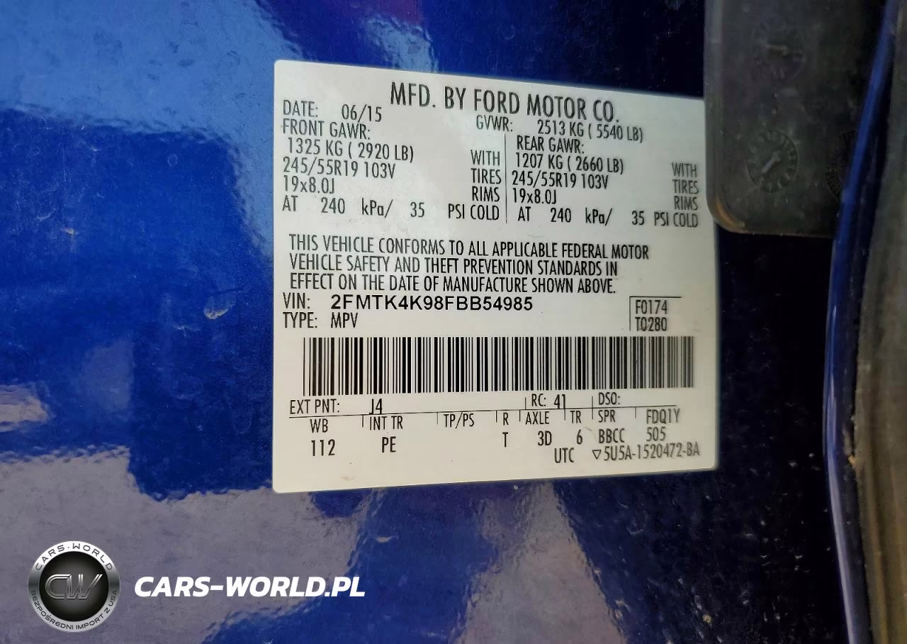 2015 Ford Edge Titanium VIN:2FMTK4K98FBB54985 - 13