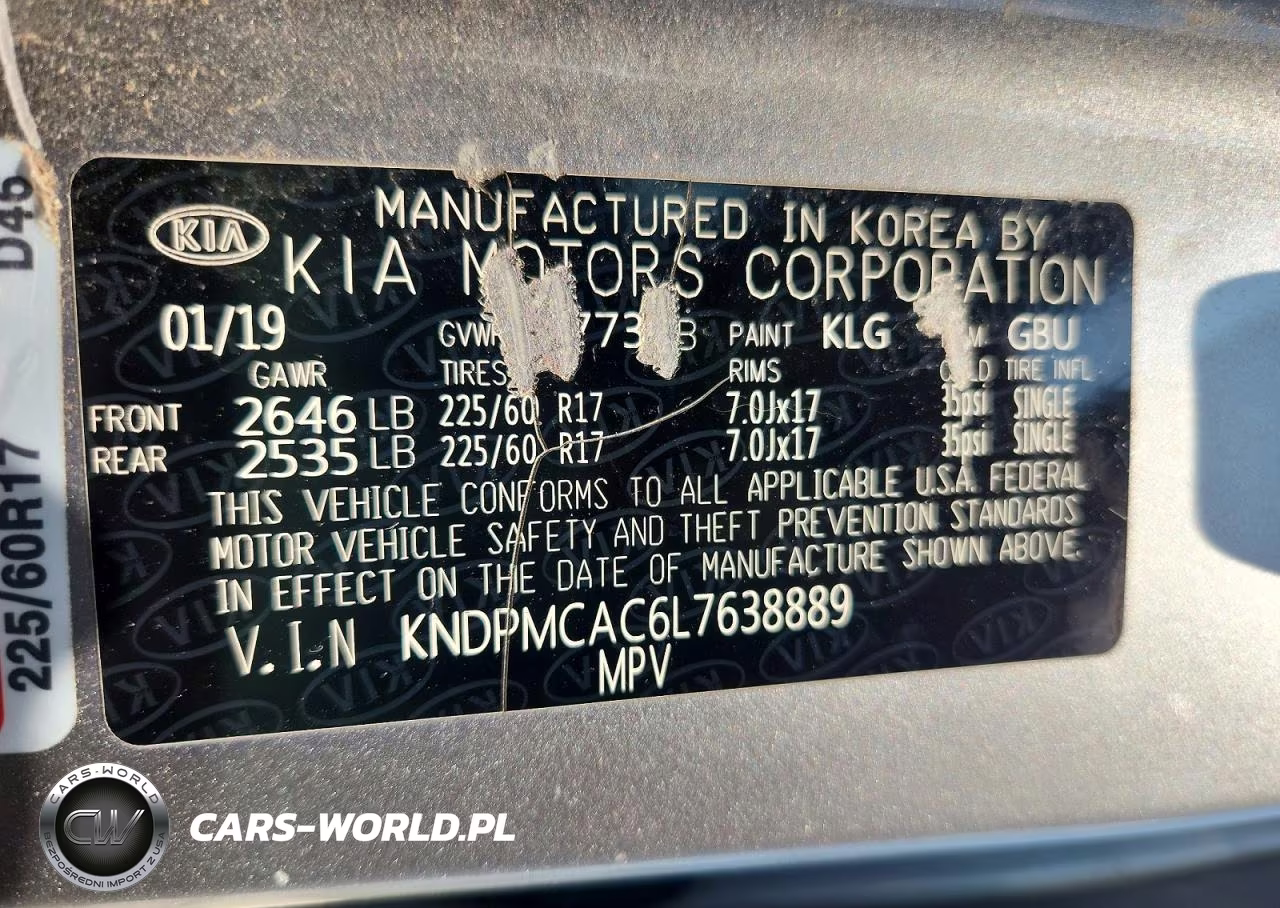 2020 Kia Sportage Lx VIN:KNDPMCAC6L7638889 - 13