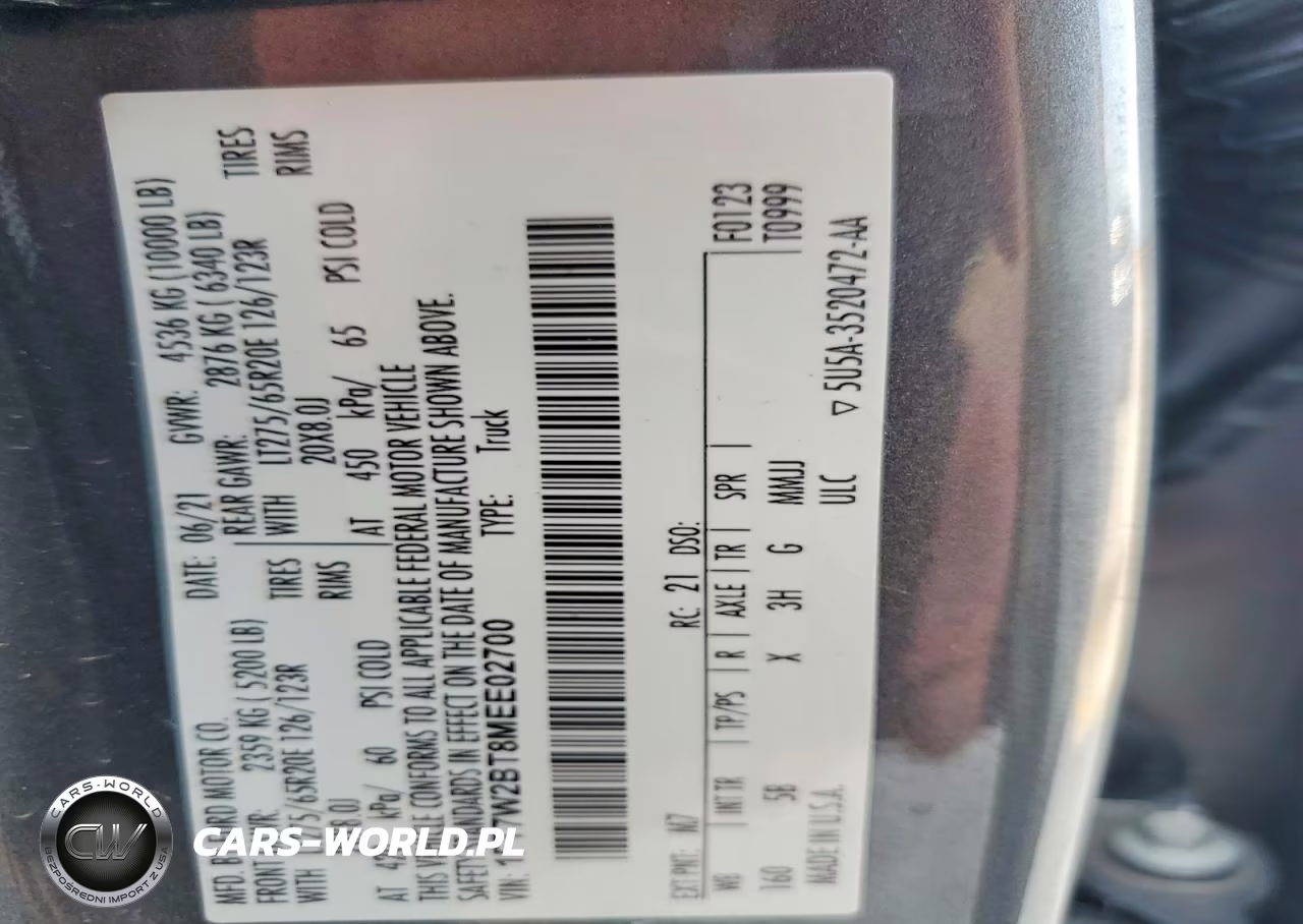 2021 Ford F250 Super Duty VIN:1FT7W2BT8MEE02700 - 12