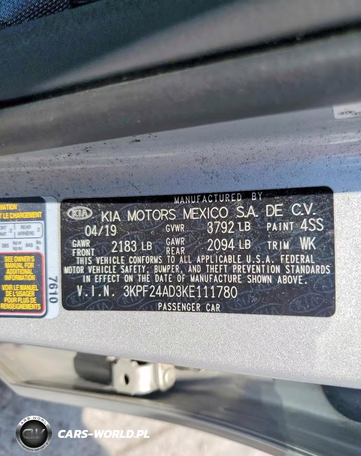 2019 Kia Forte Lxs VIN:3KPF24AD3KE111780 - 12