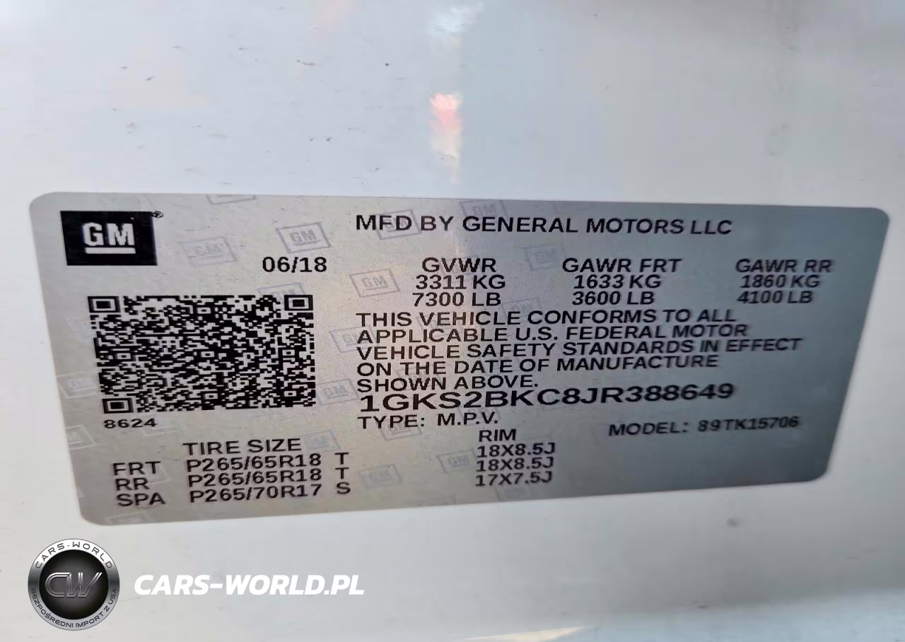 2018 GMC Yukon Slt VIN:1GKS2BKC8JR388649 - 13